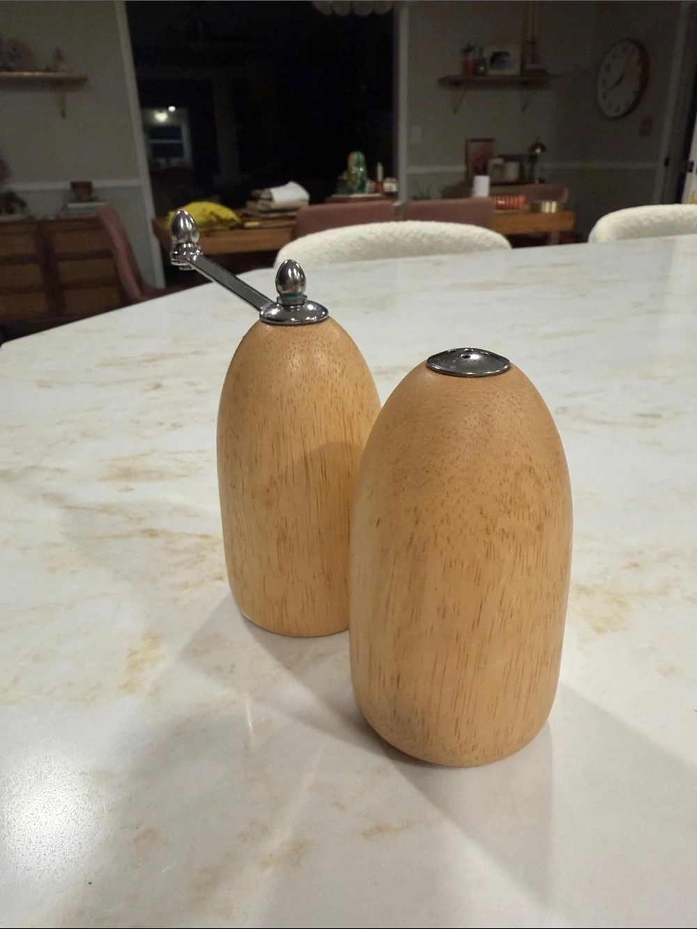 Wooden Salt and Pepper Mill Set - Natural Wood